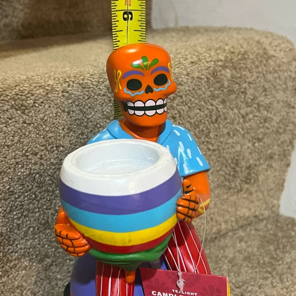 Calavera-themed Día de Muertos Figurine Candle Holder by Dia Pacheco for Target